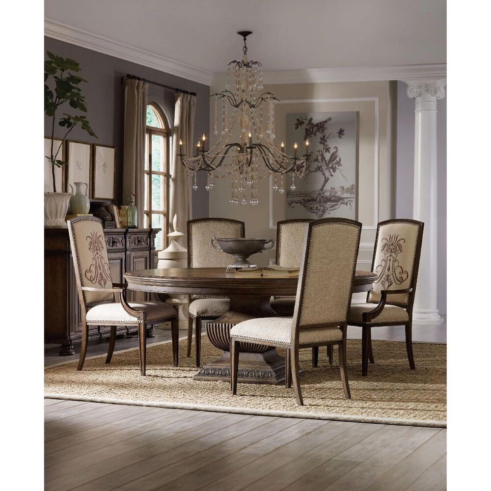 Hooker Furniture Rhapsody Insignia Arm Chair in Rustic Walnut &#40;Set of 2&#41;, , large