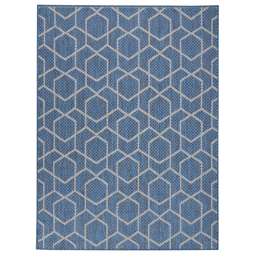 Nourison Horizon HOZ01 Denim 4" x 6" Indoor/Outdoor Area Rug, , large