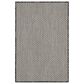 Nourison Courtyard Ivory and Charcoal 2" x 3" Indoor/Outdoor Area Rug, , large