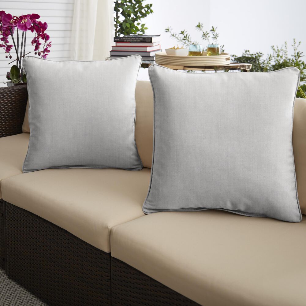 Sorra Home Sunbrella 20" Pillow in Cast Pumice (Set of 2), , large