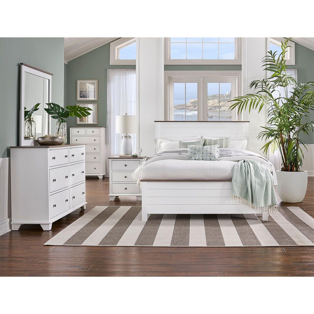 Archbold Furniture 3-Piece King Bedroom Set in White Base, , large