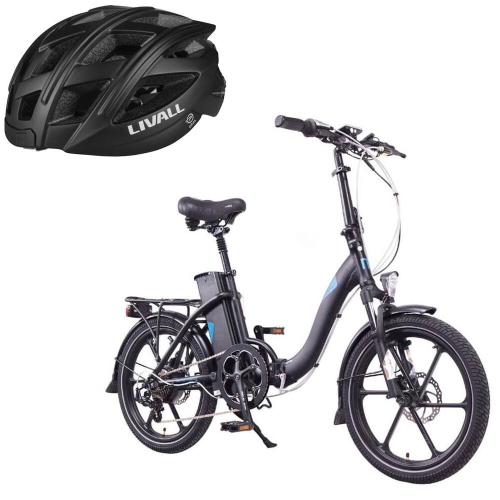 Magnum Premium II Low Step E-bike with Smart Bluetooth Bicycle Helmet in Black, , large