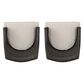 Hearth and Haven Hillhurst Outdoor Rattan Chair with Sloped Arms and Cushion in Brown (Set of 2), , large