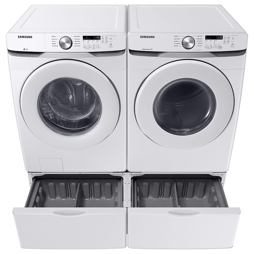 Samsung 4.5 Cu. Ft. Front Load Washer and 7.5 Cu. Ft. Electric Dryer with Sensor Dry Laundry Pair in White, , large