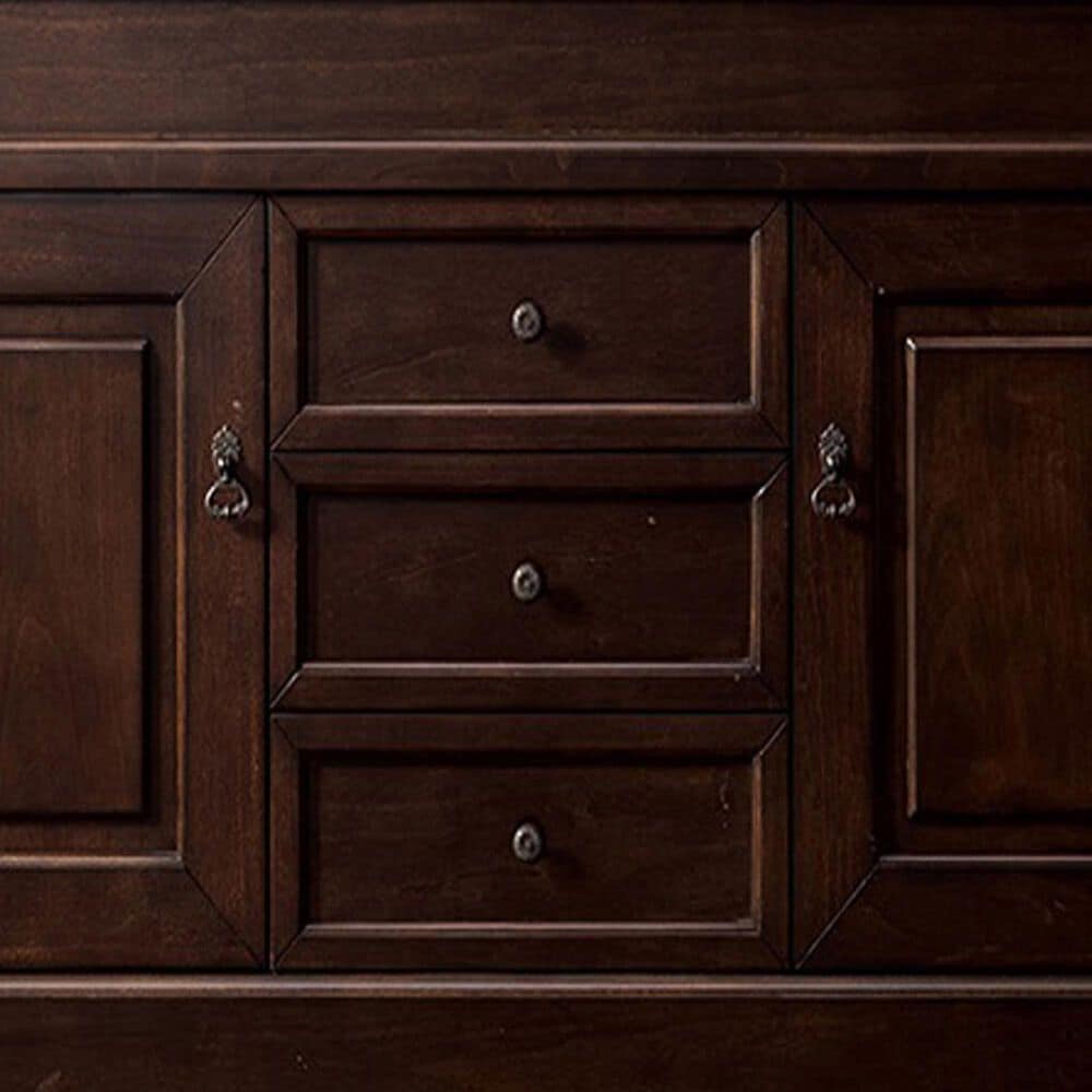 James Martin Vanities Brookfield 60&quot; Single Bathroom Vanity in Burnished Mahogany with 3 cm Charcoal Soapstone Quartz Top and Rectangle Sink, , large