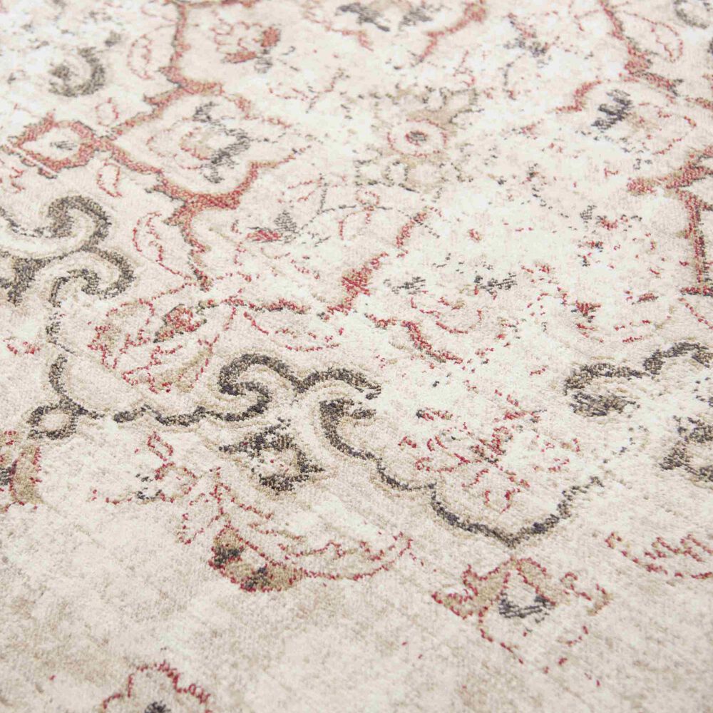 RIZZY Gossamer Beige, Grey and Red 9&#39; x 12&#39; Area Rug, , large