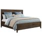 Hawthorne Furniture Norwich King Panel Bed with LED Lighting in Dark Rustic Oak, , large