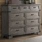 Hawthorne Furniture Forge 9-Drawer Tall Dresser in Wire Brushed Steel Gray, , large