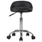 Impressions Vanity Shauna Swivel Vanity Stool with Black Cushion in Silver, , large