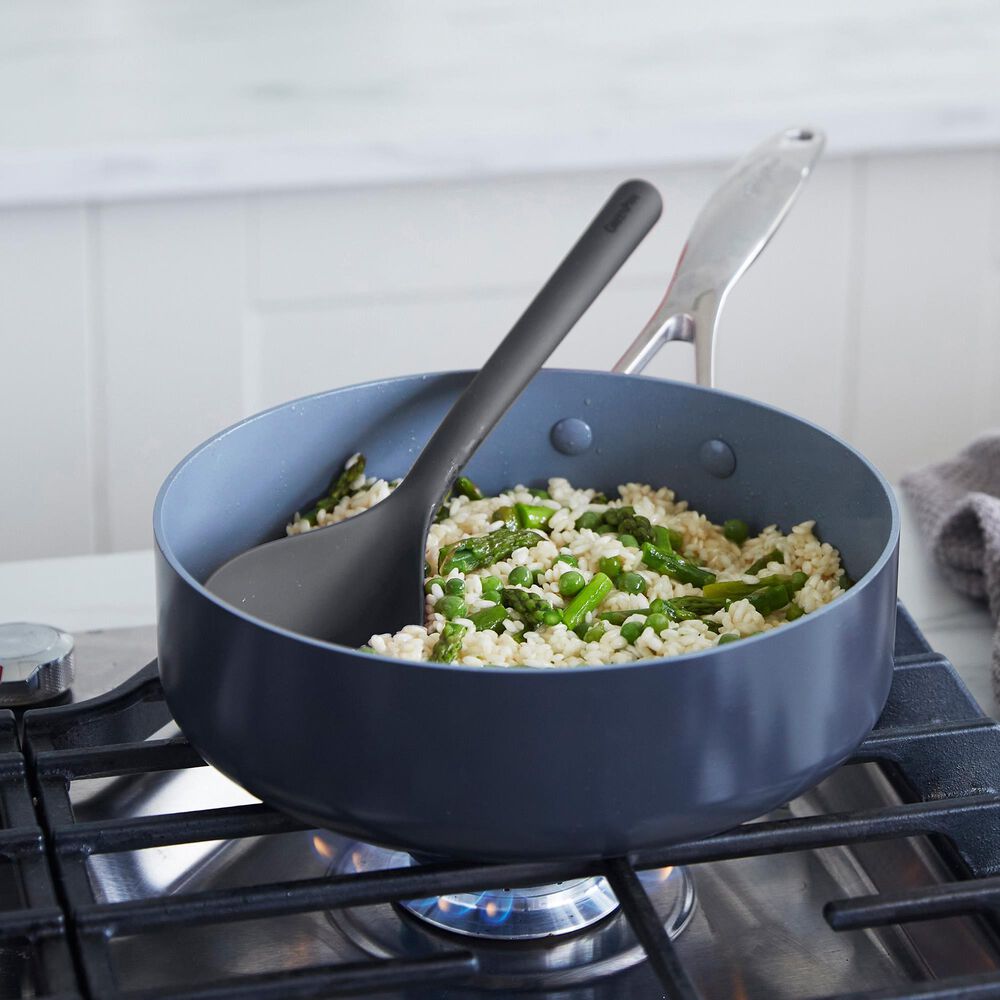 Green Pan Platinum Silicone Solid Spoon in Charcoal Grey, , large