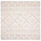 Safavieh Micro-Loop Southwestern 3" Square Beige and Ivory Area Rug, , large