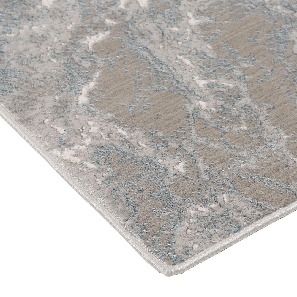 Feizy Azure 3539F 3&#39;11&quot; x 6&#39; Gray and Blue Area Rug, , large