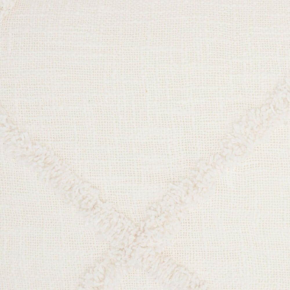 Nourison Lifestyle 18&quot; x 18&quot; Square Throw Pillow in White, , large