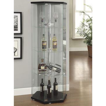 Pacific Landing Hexagon Shaped Curio in Black, , large