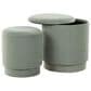 Lumisource Marla 2-Piece Upholstered Ottoman Set in Light Green Velvet, , large