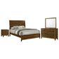 New Heritage Ballard 4 Piece Wood Queen Panel Bedroom Set in Walnut, , large