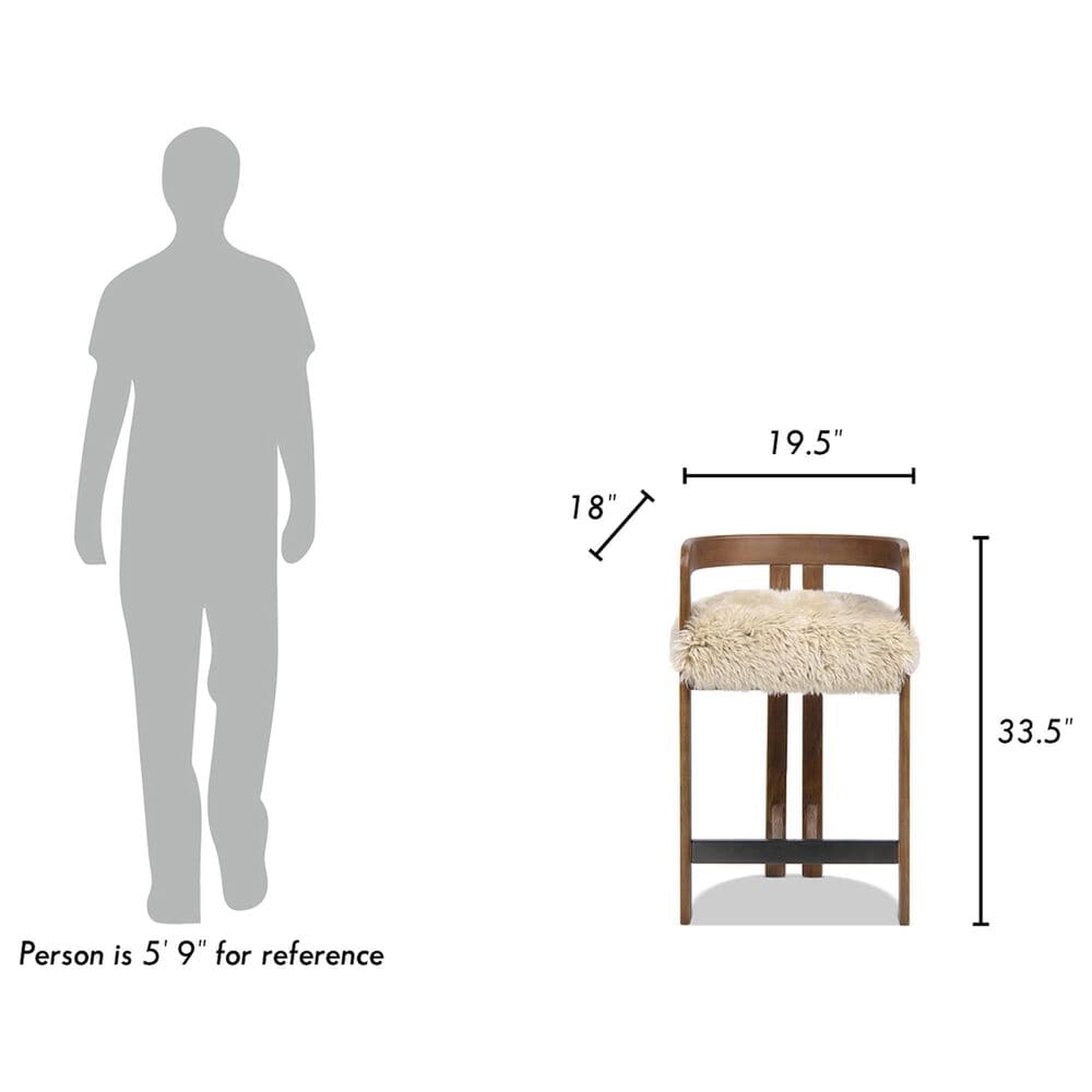 Jennifer Taylor Home Millwick Counter Stool in Natural Blonde, , large