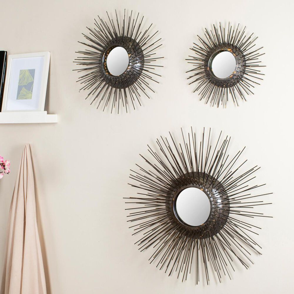 Safavieh Sunburst Mirror in Gold (Set of 3), , large