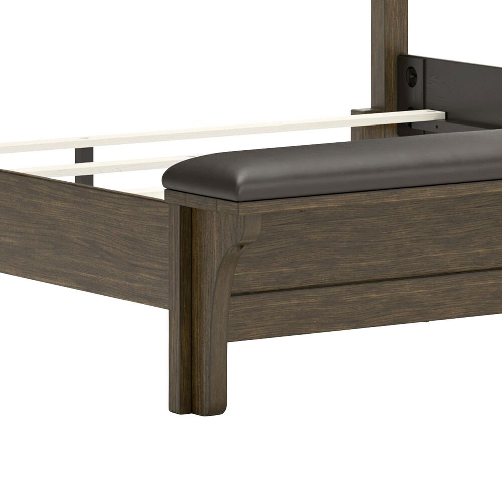 Ashley Queen Bed and Two Nightstands in Medium Brown, , large