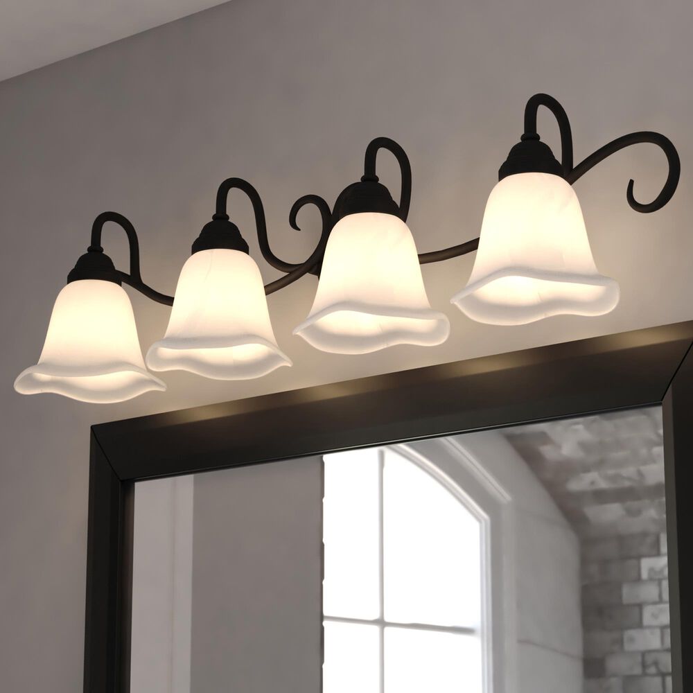 Vaxcel Bella 4-Light Bathroom Vanity Fixture in Matte Black, , large