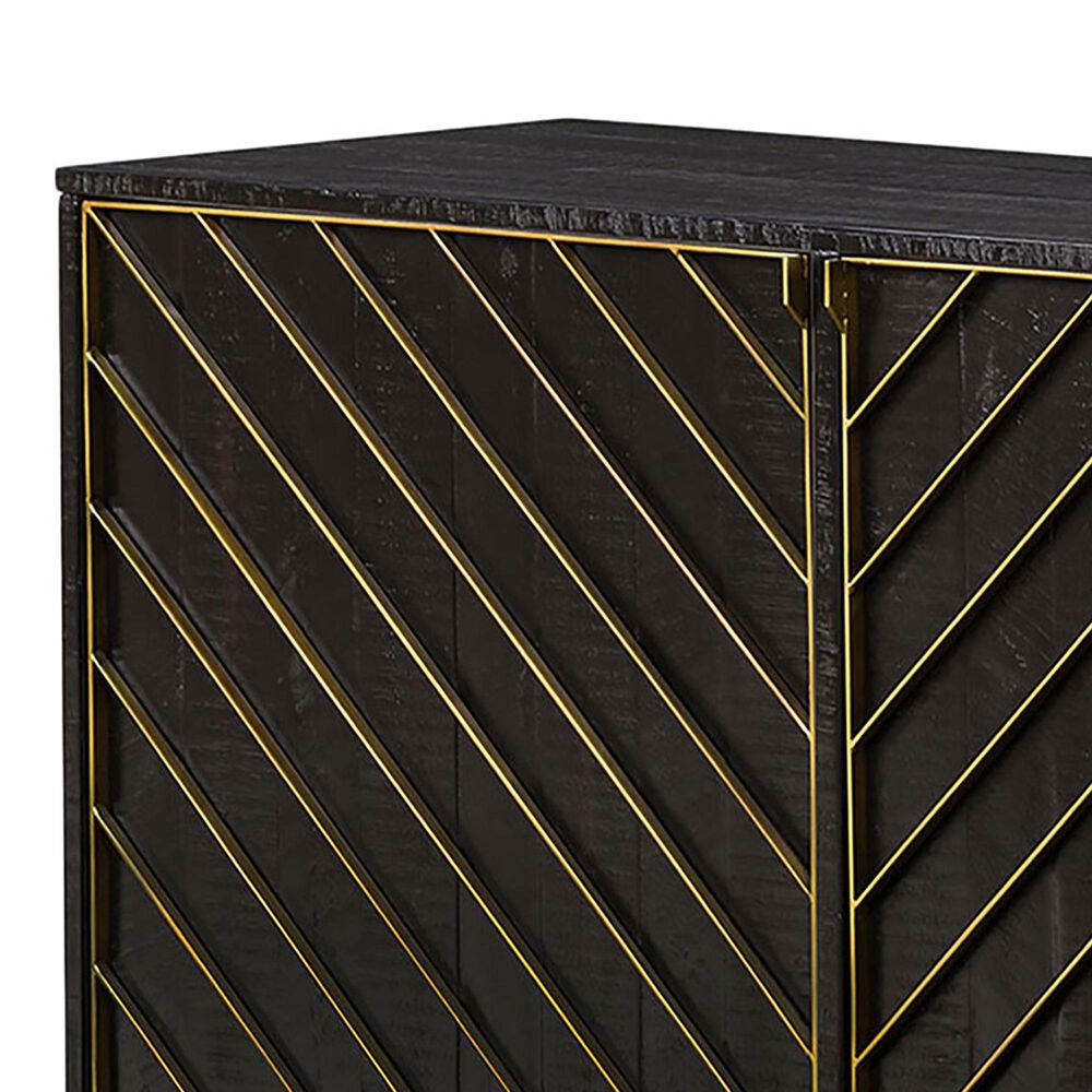 Blue River Monaco Sideboard in Black and Antique Gold, , large
