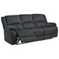 Ashley Draycoll Manual Reclining Sofa and Loveseat Set in Slate, , large