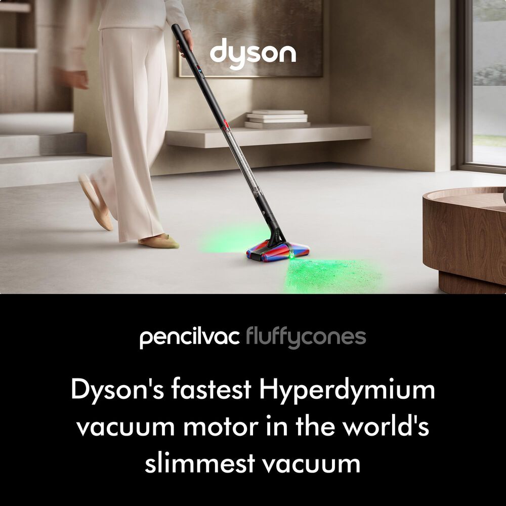 Dyson PencilVac Fluffycones Cordless Vacuum in Black, , large