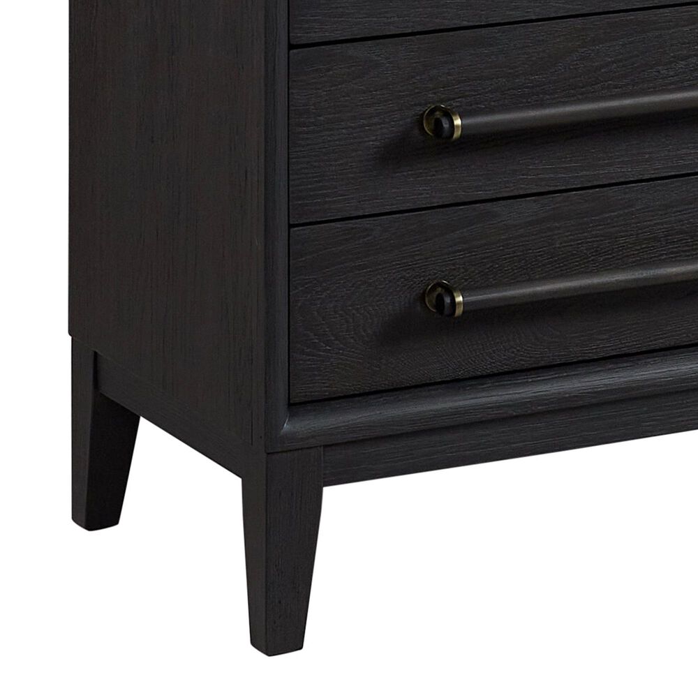 Sterling Timber Elure Queen Waterfall Panel Bed with 2 Nightstands in Peppercorn, , large