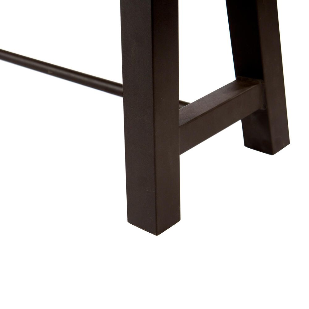 Hearth and Haven Outdoor Dining Backless Bench in Teak and Black, , large