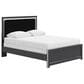 Ashley Zuraleus Queen Upholstered Panel Bed in Matte Black and Chrome, , large
