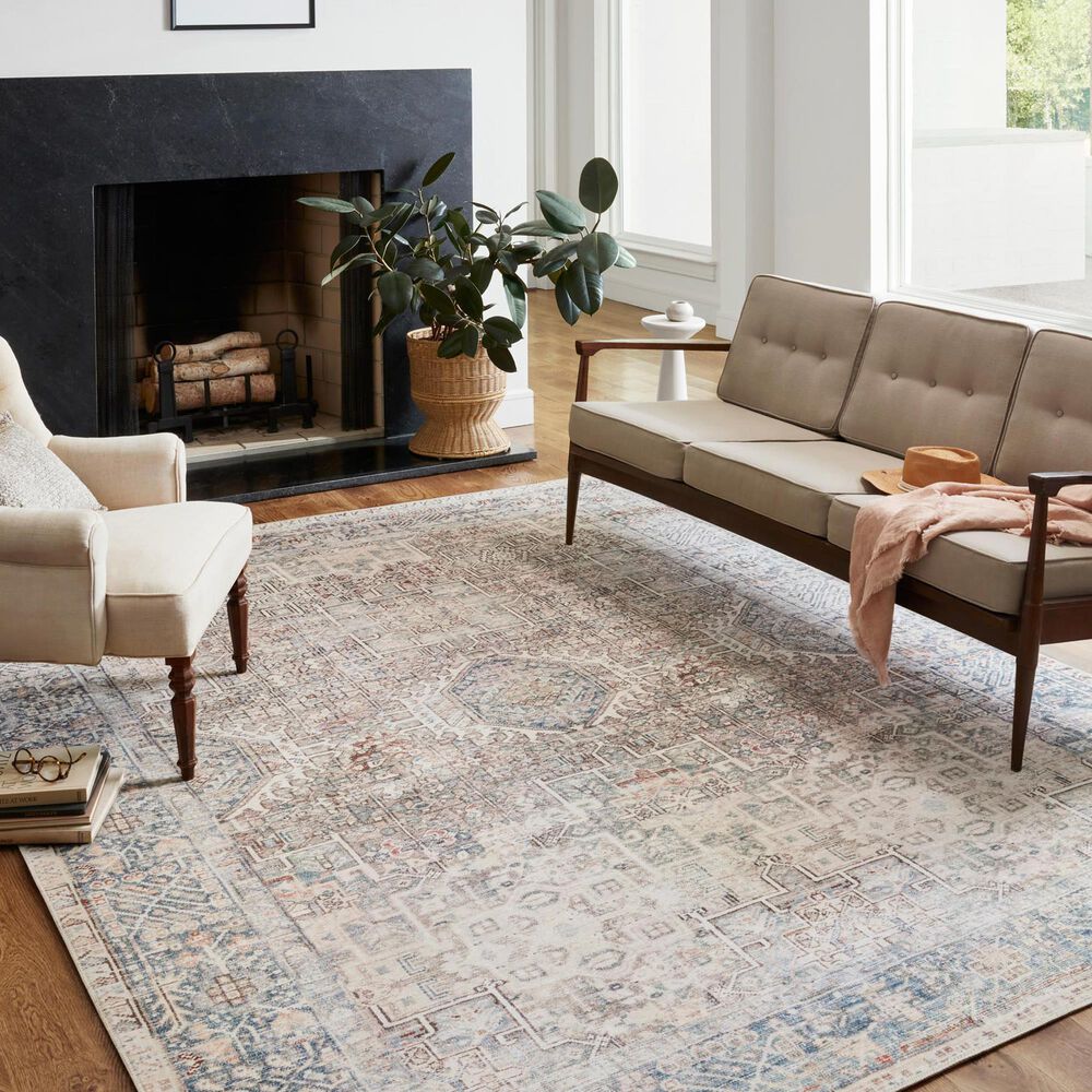 Chris Loves Julia x Loloi Jules 9&#39;6&quot; x 14&#39; Natural and Ocean Area Rug, , large