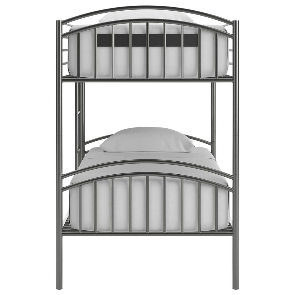 Ashley Lanceburg Twin over Twin Bunk Bed with Ladder in Gray, , large