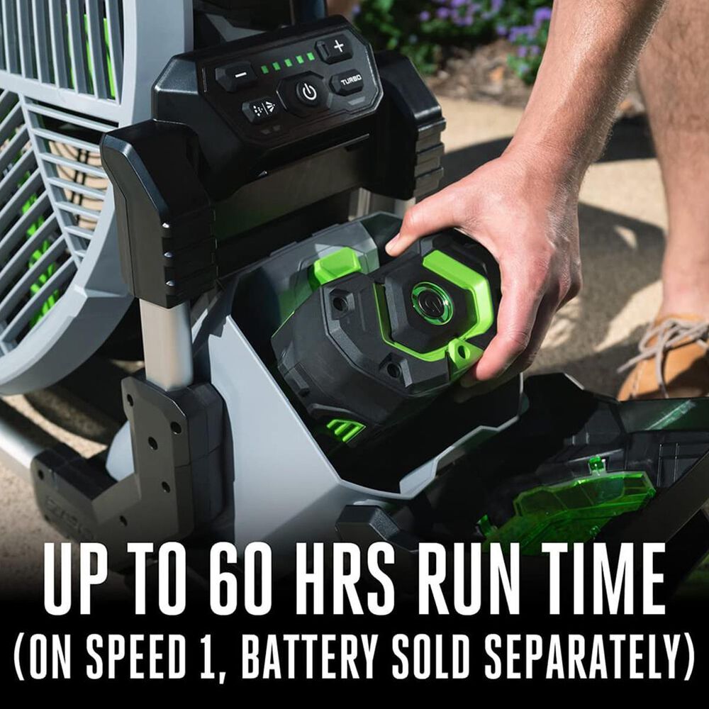 EGO 18-in 56-Volt 5-Speed High Velocity Indoor/Outdoor Grey Misting Floor Fan &#40;Battery and Charger Not Included&#41;, , large