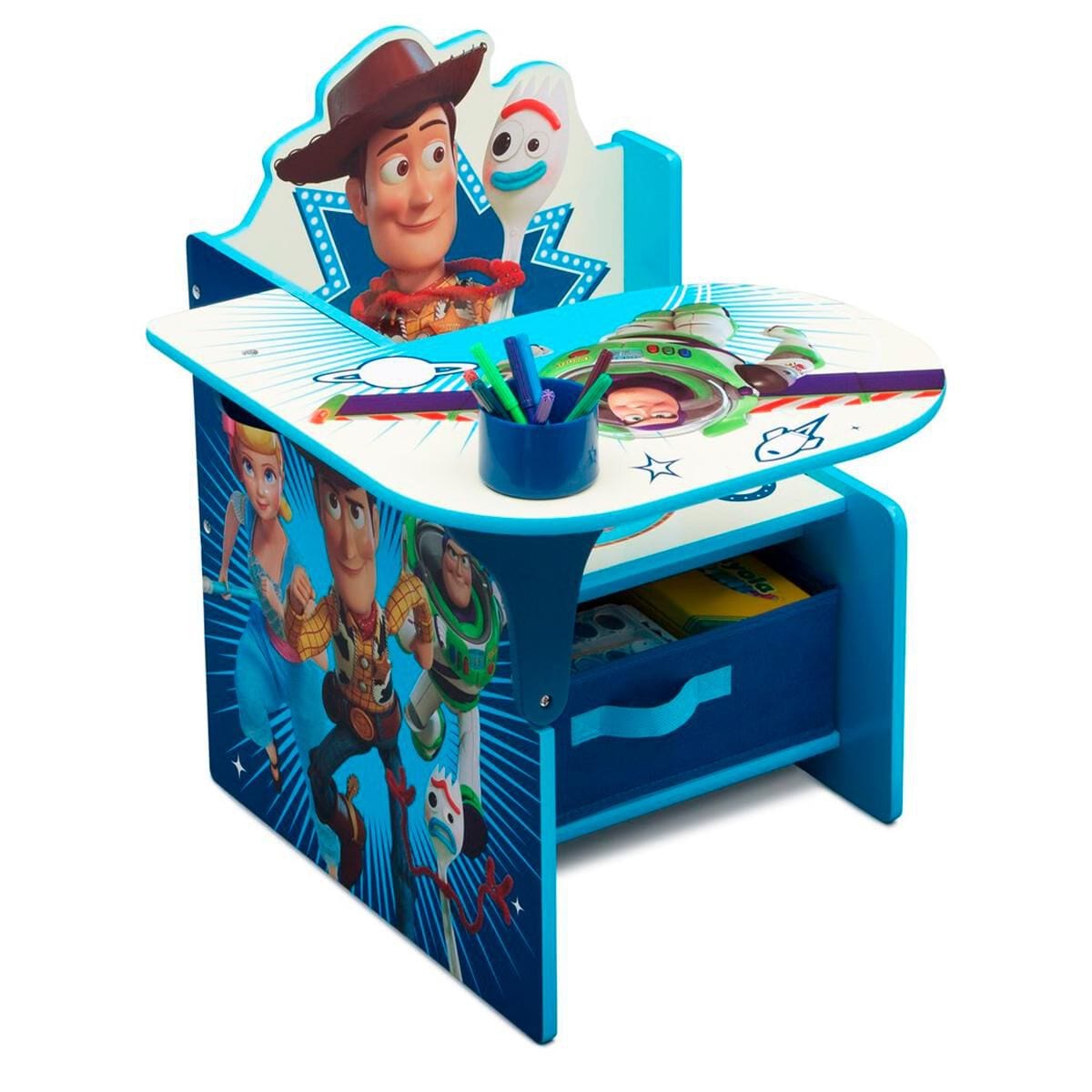 Toy desk outlet and chair