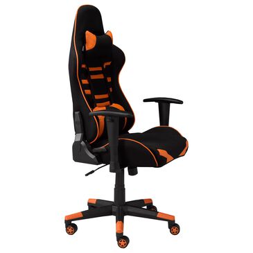Brassex Theodore Gaming Chair in Black and Orange, , large