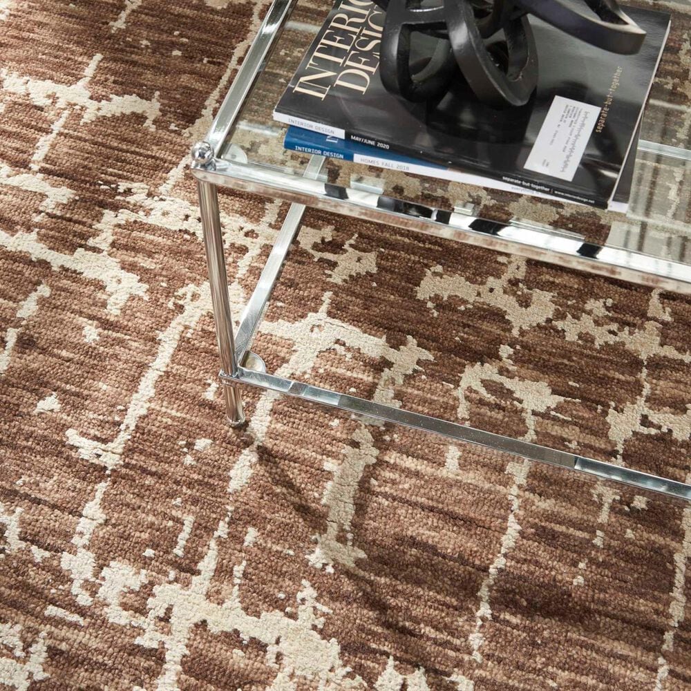 Nourison Luna 7&#39;9&quot; x 9&#39;9&quot; Mocha and Ivory Area Rug, , large