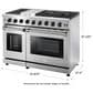 Thor Kitchen 48" Freestanding Professional Liquid Propane Range with Storage Drawer in Stainless Steel, , large