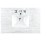 James Martin Vanities Lorelai 36" Single Vanity in Bright White with 3 cm Arctic Fall Solid Surface Top, , large