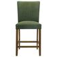 Coaster Paxton Counter Chair with Green Upholstery in Warm Brown, , large