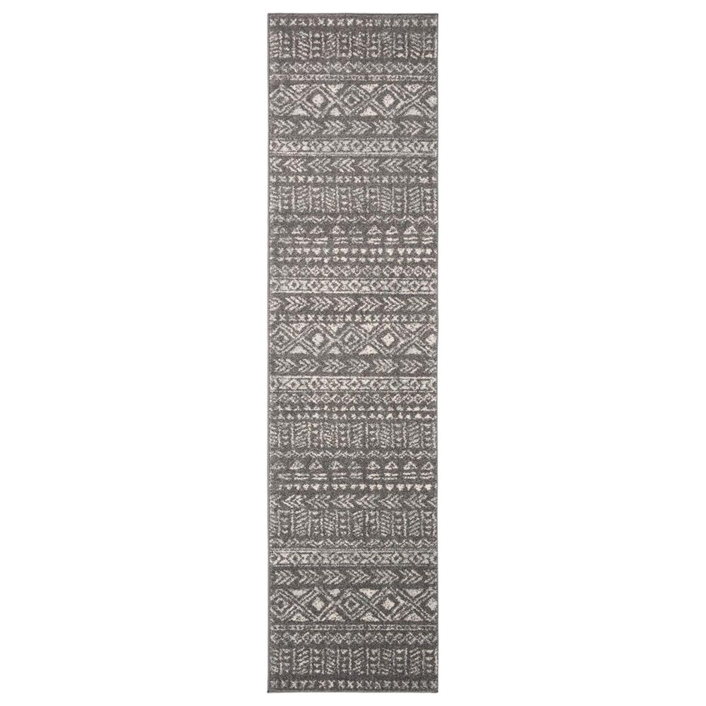 Safavieh Tulum 2" x 8" Dark Grey and Ivory Runner, , large