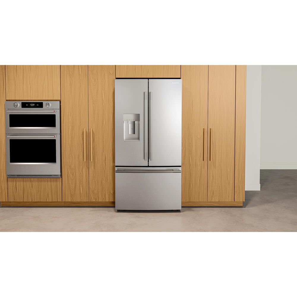 KitchenAid 24 Cu. Ft. Counter-Depth French Door Smart Refrigerator with External Water Dispenser in PrintShield Stainless Steel, , large