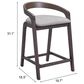Zuo Modern Troy Counter Stool in Dove Gray & Espresso, , large
