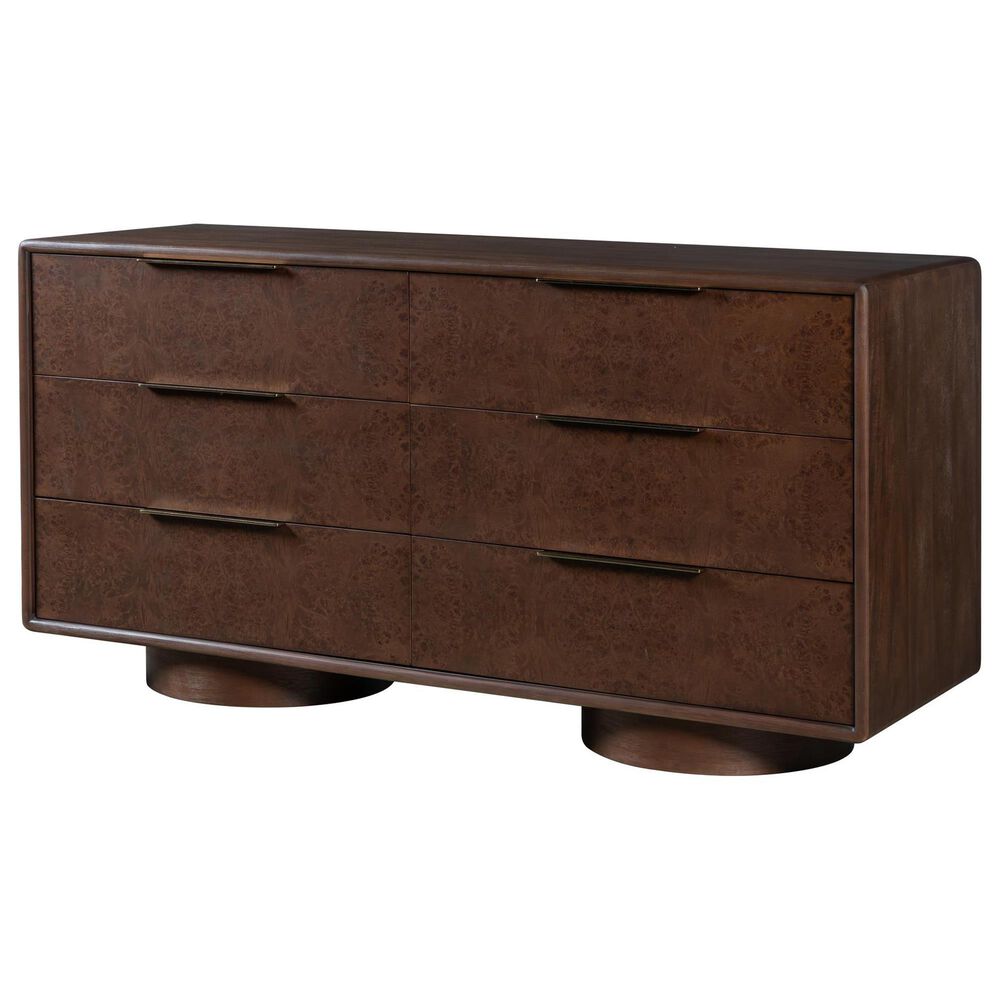 Alder & Tweed Calder 6 Drawer Dresser Only in Mocha Burl, , large
