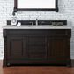 James Martin Vanities Brookfield 60" Single Bathroom Vanity in Burnished Mahogany with 3 cm Lime Delight Quartz Top and Rectangular Sink, , large
