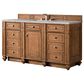 James Martin Vanities Bristol 60" Single Bathroom Vanity in Saddle Brown with 3 cm Eternal Jasmine Pearl Silestone Top, Rectangular Sink and FreePower Wireless Charger, , large