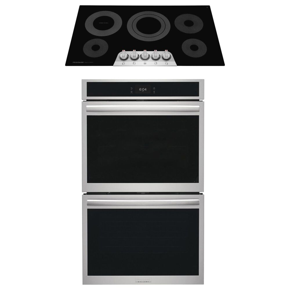 Frigidaire Gallery 2-Piece Kitchen Package with 30" Double Electric Wall Oven and 36" Electric Cooktop in Stainless Steel, , large