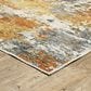 Oriental Weavers Malibu 2" x 3" Blue and Gold Area Rug, , large