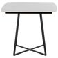 LumiSource Cosmo Square Dinette Table in White and Black - Table Only, , large