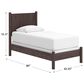 Ashley Pamytta Twin Panel Bed in Rich Brown, , large