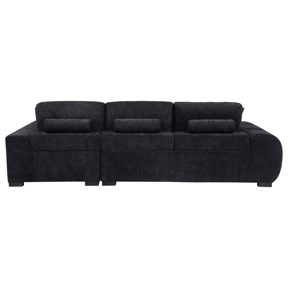 37B Octavia 2-Piece Stationary Right Facing Sectional with Chaise in Black, , large